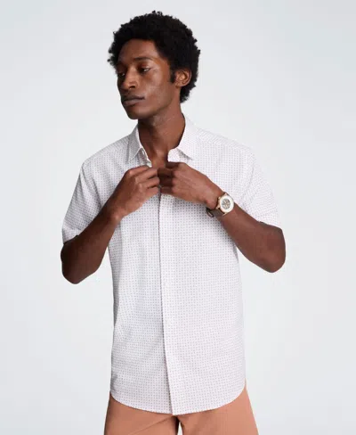 Kenneth Cole Men's Short-sleeve Classic-fit Shirt In White