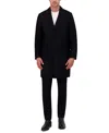 Kenneth Cole Men's Slim Fit Peak Lapel Topcoat In Black
