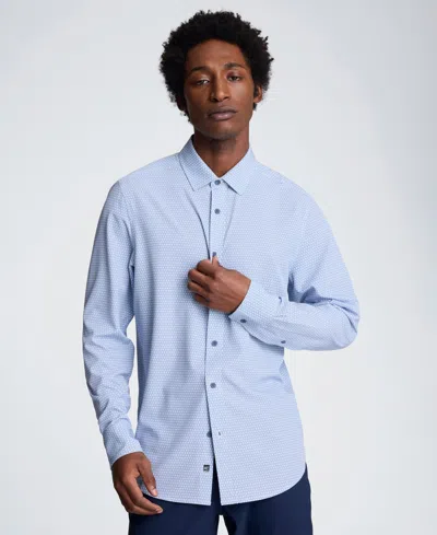 Kenneth Cole Men's Slim Fit Point Collar Button-down Shirt In Blue