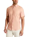 KENNETH COLE MEN'S SLIM FIT SHORT SLEEVE BUTTON-DOWN SPORT SHIRT