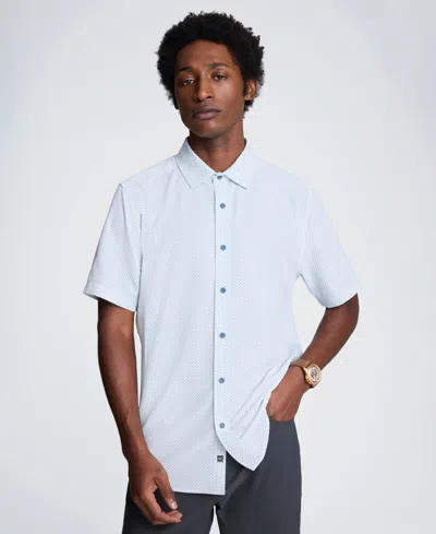Kenneth Cole Men's Slim Fit Short-sleeve Shirt In Blue