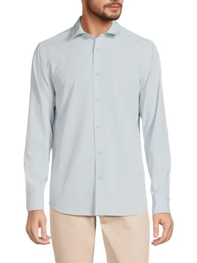 Kenneth Cole Men's Solid Button Down Shirt In Light Blue