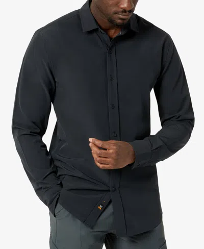 Kenneth Cole Men's Solid Slim Fit Performance Shirt In Black
