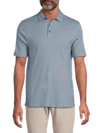 Kenneth Cole Men's Textured Cotton-blend Polo Shirt