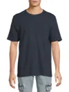 Kenneth Cole Men's Textured Stretch Cotton T-shirt In Blue
