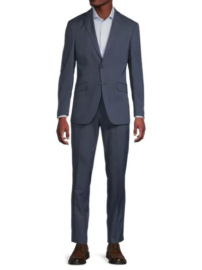 Kenneth Cole Men's Tic Two-button Slim-fit Suit In Blue