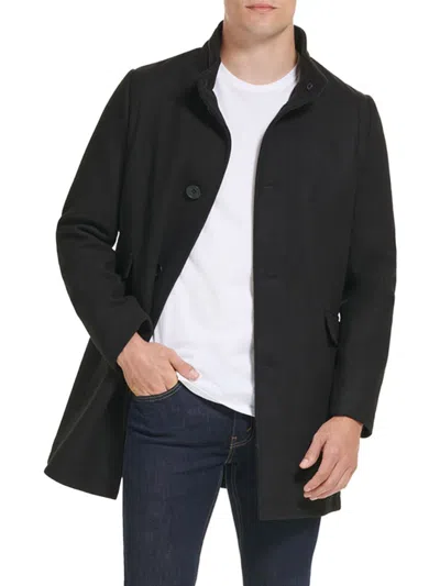 Kenneth Cole Men's Wool Blend Coat In Black