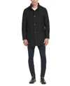 Kenneth Cole Wool Car Coat In Black