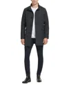 Kenneth Cole Men's Wool Button Car Coat In Charcoal