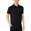 Kenneth Cole Performance Button Polo In Black