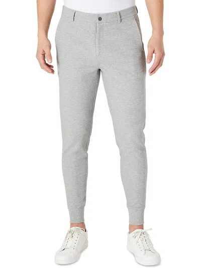 Kenneth Cole Mens Knit Stretch Jogger Pants In Grey