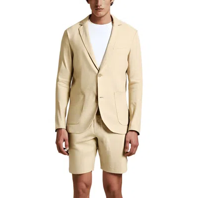 Kenneth Cole Mens Pocket Linen Two-button Blazer In Neutral