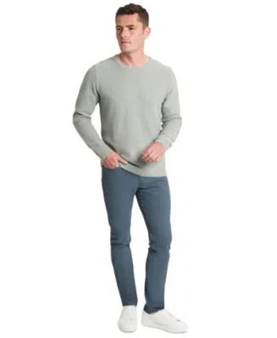 Kenneth Cole Mens Slim Fit Popcorn Crewneck Sweater Slim Tapered Fit Stretch Tech Pants In Teal