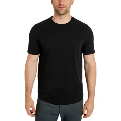 Kenneth Cole Mens Solid Cotton T-shirt In Black