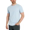 Kenneth Cole Mens Solid Cotton T-shirt In Blue