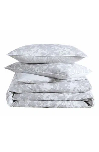 Kenneth Cole Merrion Abstract Print Comforter Set In Light Grey