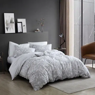 Kenneth Cole Merrion Organic Cotton Grey Comforter Set In Gray;tan