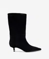 Kenneth Cole Meryl Pointed Toe Boot In Black Suede