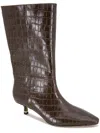 KENNETH COLE MERYL WOMENS FAUX LEATHER ALMOND TOE MID-CALF BOOTS