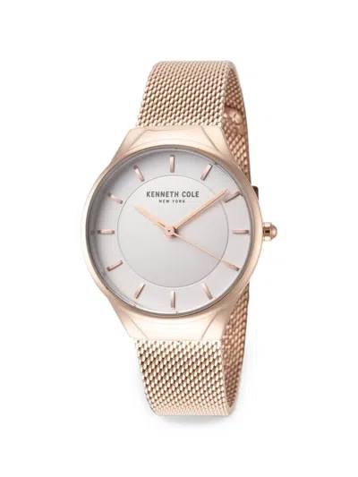 Kenneth Cole 메시 스트랩 32mm 시계 In Gold