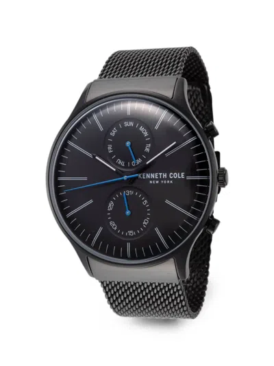 Kenneth Cole 메시 스트랩 43mm 시계 In Black