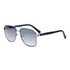 Kenneth Cole Black Metal Sunglasses In Metallic