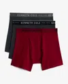 Kenneth Cole Micro Stretch Boxer Briefs 3-pack In Multi