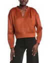 Kenneth Cole Microsuede Scuba Jacket In Brown