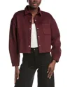 Kenneth Cole Microsuede Scuba Jacket In Burgundy