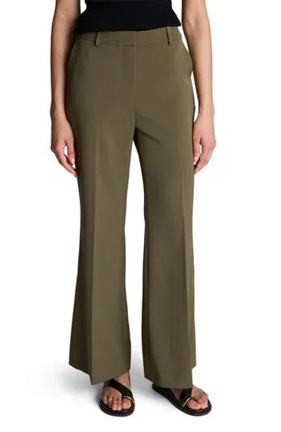 Kenneth Cole Mid Rise Flare Pants In Green