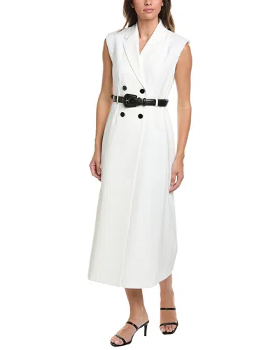 Kenneth Cole Midi Trench Dress In Animal Print
