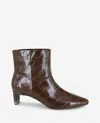 Kenneth Cole Miranda Croco Heel Bootie In Brown