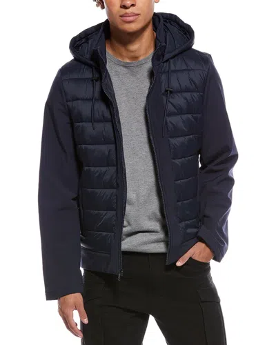 KENNETH COLE KENNETH COLE MIXED MEDIA BOMBER JACKET