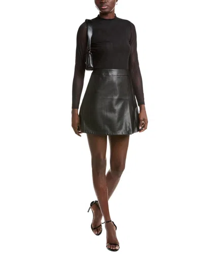 Kenneth Cole Mixed Media Mini Dress In Black