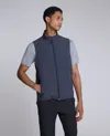 Kenneth Cole Mixed Media Vest In Blue