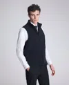 Kenneth Cole Mixed Media Vest In Blue
