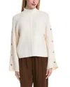 Kenneth Cole Mock Neck Pullover Sweater In White