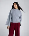 Kenneth Cole Rib Mock Neck Pullover In Multicolor