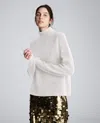 Kenneth Cole Mockneck Raglan Sleeve Sweater In Gray