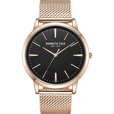 Kenneth Cole Modern Classic Mesh Strap Watch, 44mm In Pink