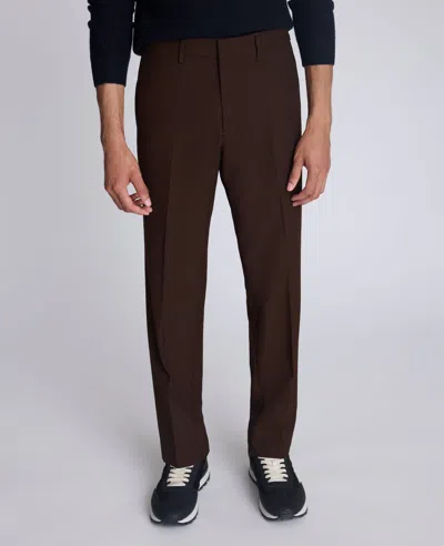 Kenneth Cole Modern Fit Micro Birdseye Stretch Dress Pant In Burgundy
