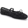 Kenneth Cole Myra Mary Jane Flat In Black Mesh
