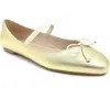 Kenneth Cole Myra Mary Jane Flat In Gold