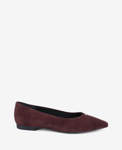 Kenneth Cole Nala Suede Point Toe Flat In Andorra Suede