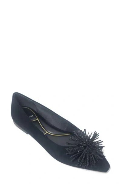 Kenneth Cole Natasha Flat In Black Suede