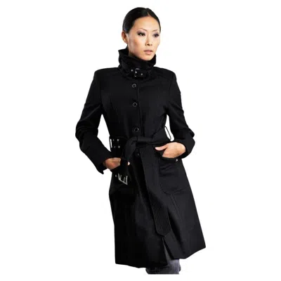 Pre-owned Kenneth Cole New With Tags  Heavy Wool Coat Jacket $485 Size: 2 In Black