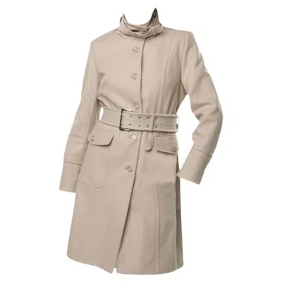Pre-owned Kenneth Cole New With Tags  Wool Coat Jacket $485 Size: 4 In Sand