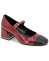 Kenneth Cole New York Women's Alec Block Heel Mary Jane Pumps In Red
