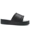 KENNETH COLE NEW YORK ANDREANNA WOMENS FAUX LEATHER SQUARE TOE SLIDE SANDALS