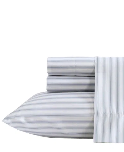 Kenneth Cole New York Arrow Stripe Microfiber 4-pc. Sheet Set, King In Blue